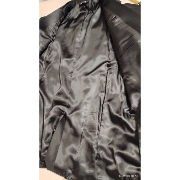 Jos A Bank Black Wool Tuxedo Jacket 48LG Center Vent Notch Lapel Blazer - Picture 7 of 9